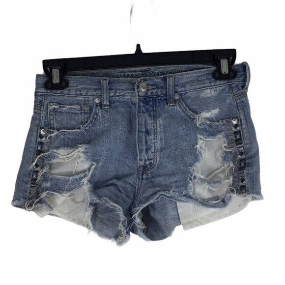 American Eagle Hi Rise Festival Distressed Denim - Picture 1 of 7